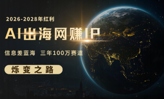 AI出海国外网赚IP：三年赚100万打造全攻略