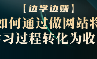网站赚钱，新人如何通过学习做网站过程转化为收入
